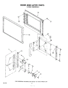06 - Door And Latch parts for Kitchenaid Oven KEMI300SBL0 from AppliancePartsPros.com