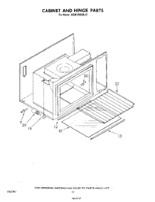 07 - Cabinet And Hinge parts for Kitchenaid Oven KEMI300SBL0 from AppliancePartsPros.com