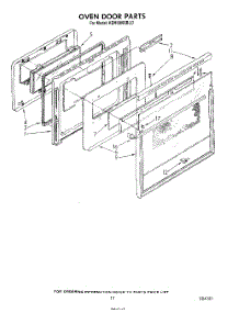 08 - Oven Door parts for Kitchenaid Oven KEMI300SBL0 from AppliancePartsPros.com