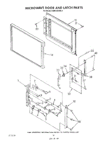 06 - Microwave Door And Latch parts for Kitchenaid Oven KEMI300VBL4 from AppliancePartsPros.com