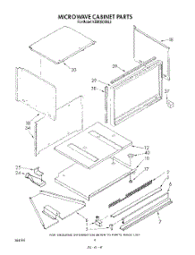 03 - Microwave Cabinet parts for Kitchenaid Oven KEMI300VBL0 from AppliancePartsPros.com