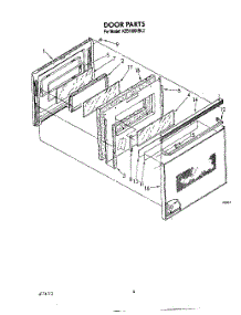04 - Door parts for Kitchenaid Oven KEBI100VBL2 from AppliancePartsPros.com