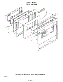 04 - Door parts for Kitchenaid Oven KEBI100SBL1 from AppliancePartsPros.com