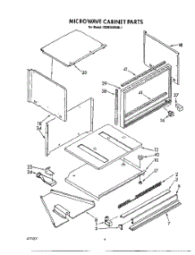 03 - Microwave Cabinet parts for Kitchenaid Oven KEMI300WBL1 from AppliancePartsPros.com