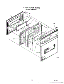 08 - Oven Door parts for Kitchenaid Oven KEMI300WBL1 from AppliancePartsPros.com