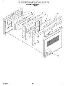 08 - Electric Oven Door parts for Kitchenaid Oven KEMI301BWH0 from AppliancePartsPros.com