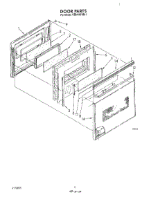 04 - Door parts for Kitchenaid Oven KEBI100VBL1 from AppliancePartsPros.com