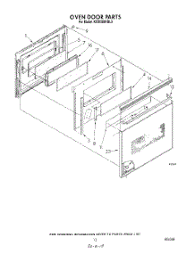 08 - Oven Door parts for Kitchenaid Oven KEMI300VBL0 from AppliancePartsPros.com