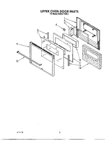 05 - Upper Oven Door parts for Kitchenaid Oven KEBI271WBL1 from AppliancePartsPros.com