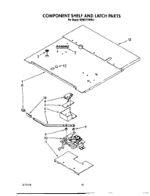 07 - Component Shelf And Latch parts for Kitchenaid Oven KEBI271WBL1 from AppliancePartsPros.com