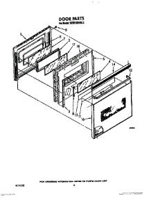 04 - Door parts for Kitchenaid Oven KEBI100VBL3 from AppliancePartsPros.com