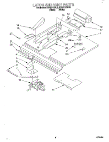 06 - Latch And Vent parts for Kitchenaid Oven KEBI271BWH2 from AppliancePartsPros.com