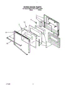 04 - Oven Door parts for Kitchenaid Oven KEBI171YWH0 from AppliancePartsPros.com