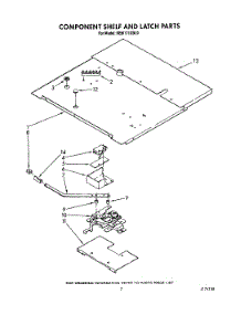 05 - Component Shelf And Latch parts for Kitchenaid Oven KEBI171XWH0 from AppliancePartsPros.com
