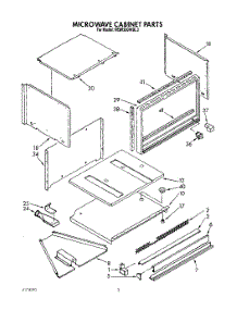 02 - Microwave Cabinet parts for Kitchenaid Oven KEMI300WBL3 from AppliancePartsPros.com
