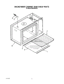 06 - Microwave Cabinet And Shelf parts for Kitchenaid Oven KEMI300WBL3 from AppliancePartsPros.com
