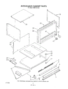 03 - Microwave Cabinet parts for Kitchenaid Oven KEMI300VBL1 from AppliancePartsPros.com