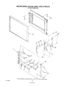 06 - Microwave Door And Latch parts for Kitchenaid Oven KEMI300VBL1 from AppliancePartsPros.com