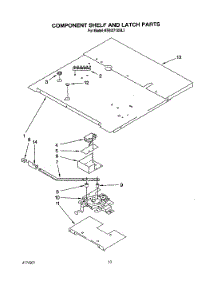 07 - Component Shelf And Latch parts for Kitchenaid Oven KEBI271XBL3 from AppliancePartsPros.com