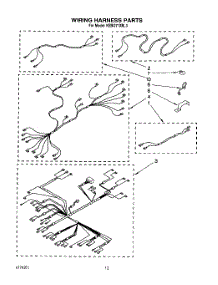 09 - Wiring Harness parts for Kitchenaid Oven KEBI271XBL3 from AppliancePartsPros.com