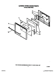 06 - Lower Oven Door parts for Kitchenaid Oven KEBI271WBL0 from AppliancePartsPros.com