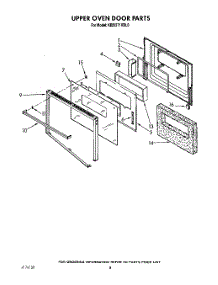 05 - Upper Oven Door parts for Kitchenaid Oven KEBI271XBL0 from AppliancePartsPros.com