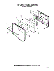 06 - Lower Oven Door parts for Kitchenaid Oven KEBI271XBL0 from AppliancePartsPros.com