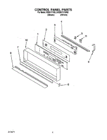 02 - Control Panel, Lit / Optional parts for Kitchenaid Oven KEBI171YWH2 from AppliancePartsPros.com