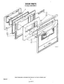 04 - Door parts for Kitchenaid Oven KEBI100SBL0 from AppliancePartsPros.com