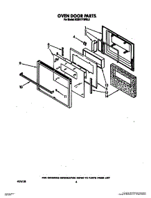 04 - Oven Door parts for Kitchenaid Oven KEBI171WBL2 from AppliancePartsPros.com