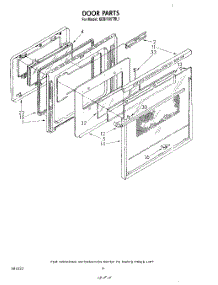 04 - Door parts for Kitchenaid Oven KEBI100TBL1 from AppliancePartsPros.com