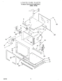 02 - Lower Oven parts for Kitchenaid Oven KEBI271BBL3 from AppliancePartsPros.com