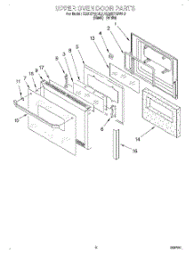 04 - Upper Oven Door parts for Kitchenaid Oven KEBI271BBL3 from AppliancePartsPros.com
