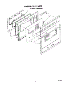08 - Oven Door parts for Kitchenaid Oven KEMI300SBL1 from AppliancePartsPros.com