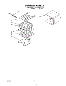 07 - Oven Liner parts for Kitchenaid Oven KEBI271YBL1 from AppliancePartsPros.com