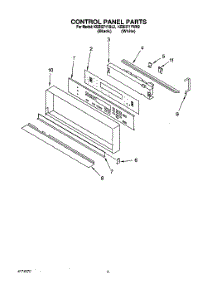 03 - Control Panel, Lit / Optional parts for Kitchenaid Oven KEBI271YWH2 from AppliancePartsPros.com