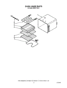08 - Oven Liner parts for Kitchenaid Oven KEBI271XBL2 from AppliancePartsPros.com