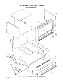 03 - Microwave Cabinet parts for Kitchenaid Oven KEMI300VBL3 from AppliancePartsPros.com