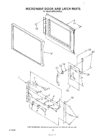 06 - Microwave Door And Latch parts for Kitchenaid Oven KEMI300VBL3 from AppliancePartsPros.com