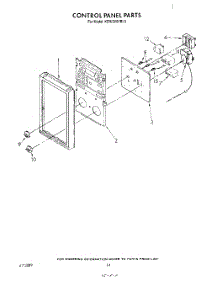 09 - Control Panel parts for Kitchenaid Oven KEMI300VBL3 from AppliancePartsPros.com