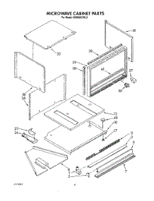 03 - Microwave Cabinet parts for Kitchenaid Oven KEMI300VBL2 from AppliancePartsPros.com
