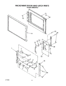 06 - Microwave Door And Latch parts for Kitchenaid Oven KEMI300VBL2 from AppliancePartsPros.com