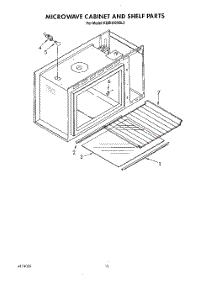 07 - Microwave Cabinet And Shelf parts for Kitchenaid Oven KEMI300VBL2 from AppliancePartsPros.com