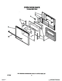 05 - Oven Door parts for Kitchenaid Oven KEBI171WBL1 from AppliancePartsPros.com