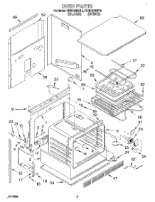 03 - Oven, Literature parts for Kitchenaid Oven KEBI100BWH0 from AppliancePartsPros.com