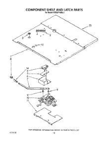 07 - Component Shelf And Latch parts for Kitchenaid Oven KEBI271WBL3 from AppliancePartsPros.com