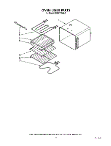 08 - Oven Liner parts for Kitchenaid Oven KEBI271WBL3 from AppliancePartsPros.com