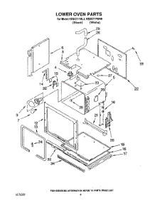 03 - Lower Oven parts for Kitchenaid Oven KEBI271YBL0 from AppliancePartsPros.com