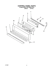 04 - Control Panel, Literature parts for Kitchenaid Oven KEBI271YBL0 from AppliancePartsPros.com