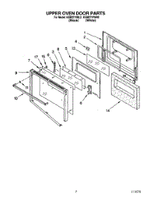 04 - Upper Oven Door parts for Kitchenaid Oven KEBI271YBL2 from AppliancePartsPros.com